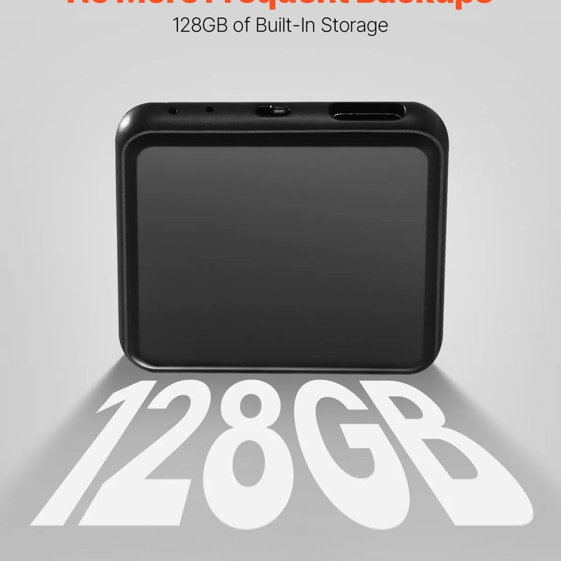 VEVOR magnētiskais balss aktivizētais ierakstītājs, 128 GB, digitālais audio ierakstītājs ar atskaņošanu, 8730 stundu ieraksta ietilpība, 100 stundu akumulatora darbības laiks, USB-C audio ierakstītājs MP3 formātā lekcijām, sapulcēm un intervijām