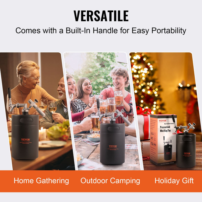 VEVOR Spiedena Mini Alus Tvertne 5л, Мелна