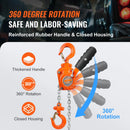 VEVOR rokas sviras ķēdes pacēlājs, 250 kg kravnesība, 3,05 m pacelšanas augstums, G80 cinkota oglekļa tērauda konstrukcija, Weston dubultklikšķa bremze, automātiska ķēdes padeve un 360° rotējoša āķa sistēma, piemērots garāžām, ražotnēm un piestātnēm