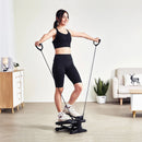 Kāpņu trenažieris vingrošanai mājās - mini stepperis ar pretestības lentēm