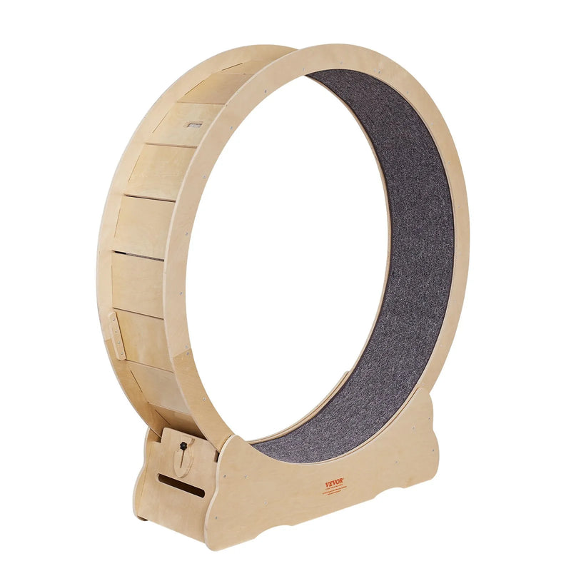 VEVOR kaķu skriešanas ritenis ar noņemamu paklāju un rotaļlietu, 132 cm liels trenažieris skriešanai, iešanai un treniņiem telpās, piemērots vairumam kaķu