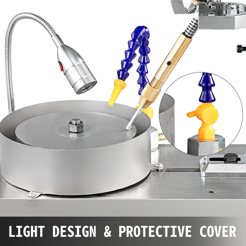 VEVOR 15,24 cm Dārgakmeņu Fasetēšanas Mašīna – Juvelierizstrādājumu Pulēšanas un Slīpēšanas Iekārta ar Ūdens Sūkni