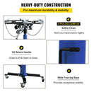 VEVOR transmisijas pacēlājs 0,5 t, hidraulisks teleskopisks, divpakāpju grīdas statīvs ar kājas pedāli un 360° grozāmiem riteņiem, garāžai vai darbnīcai, zils