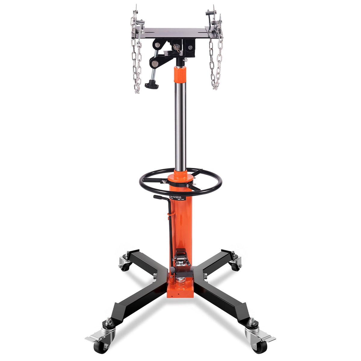 VEVOR Hydraulic Transmission Jack, 600 kg Telescopic, 81-170 cm Lifting Range, Floor Jack with Foot Pedal and 360° Swivel Wheels