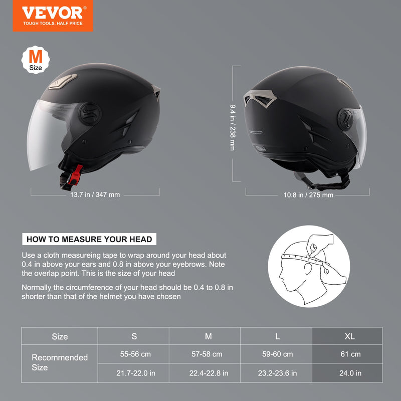 VEVOR ¾ sejas motokrosa ķivere ar Bluetooth pieslēgvietu