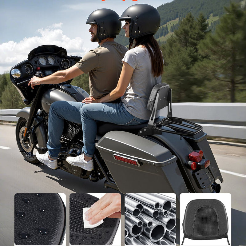 VEVOR motocikla atzveltne ar bagāžas plauktu Honda Rebel 2017–2022