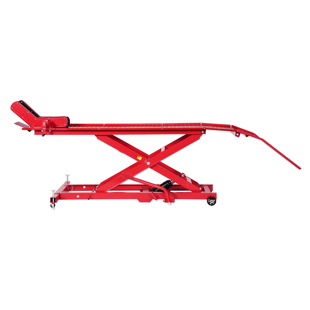 VEVOR motocikla pacēlāja galds, 454 kg celtspēja, 360° grozāms motocikla pacēlājs, regulējams augstums 21,8-78,7 cm, pastiprināts remonta statīvs ar drošības fiksatoru ATV un krosa motocikliem