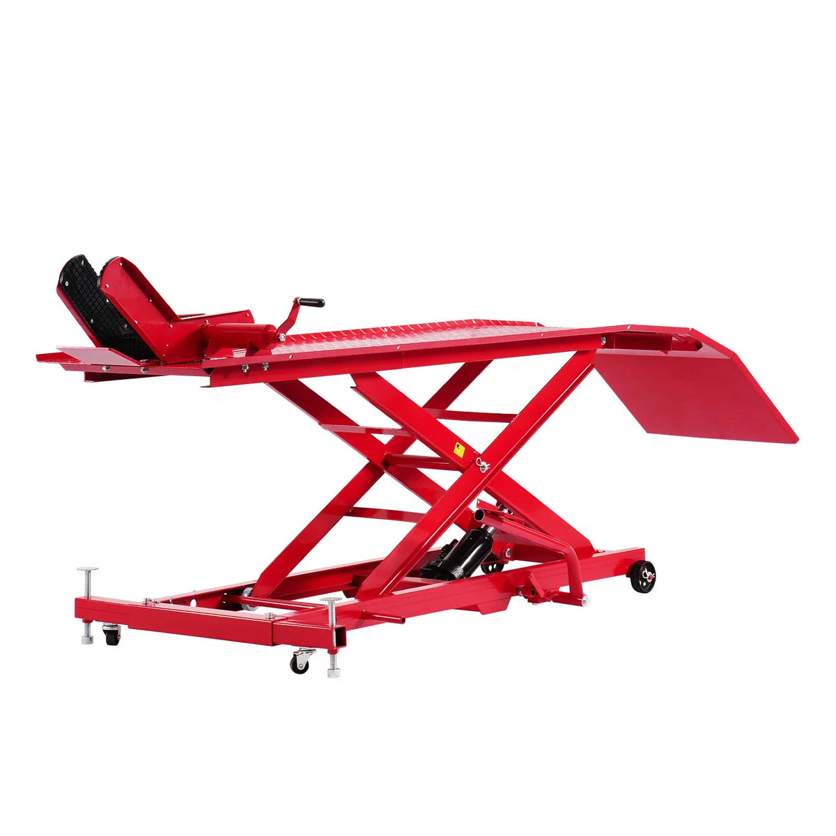 VEVOR motocikla pacēlāja galds, 454 kg celtspēja, 360° grozāms motocikla pacēlājs, regulējams augstums 21,8-78,7 cm, pastiprināts remonta statīvs ar drošības fiksatoru ATV un krosa motocikliem