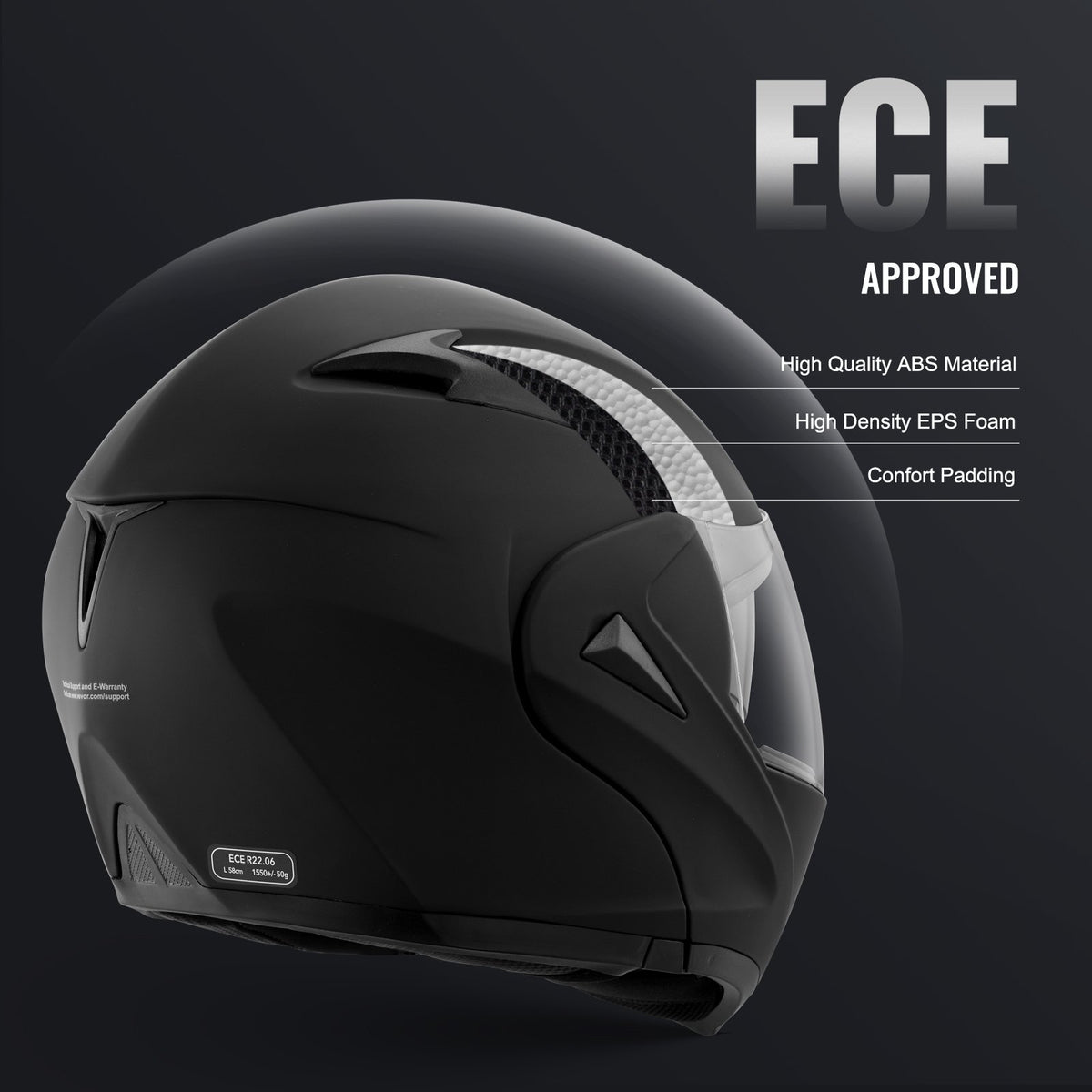VEVOR motocikla ķivere bez aizsarglīcēja motokrosam ar Bluetooth pieslēgvietu