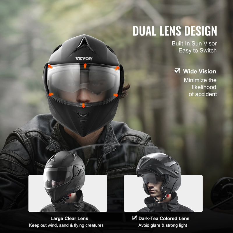 VEVOR atvērtā tipa motokrosa ķivere ar Bluetooth pieslēgvietu