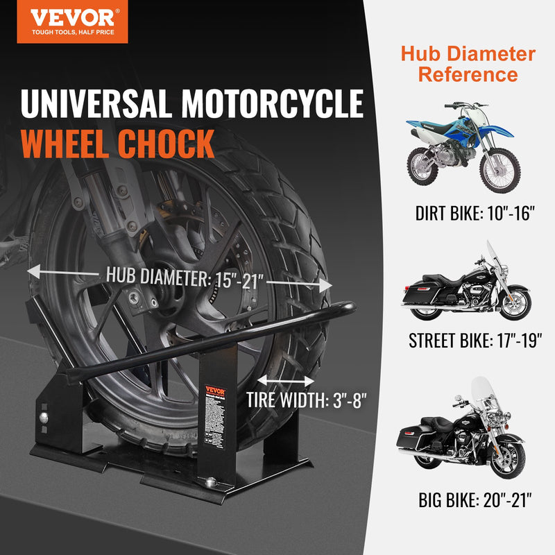 VEVOR motocikla priekšējā riteņa fiksators, 816,5 kg, regulējams, tērauda