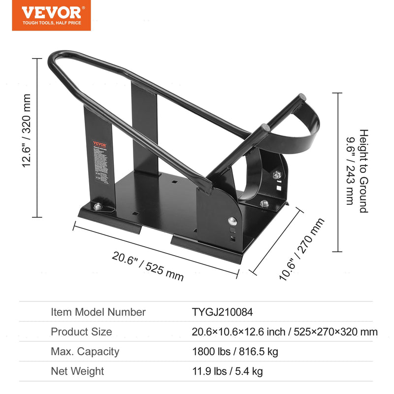 VEVOR motocikla priekšējā riteņa fiksators, 816,5 kg, regulējams, tērauda