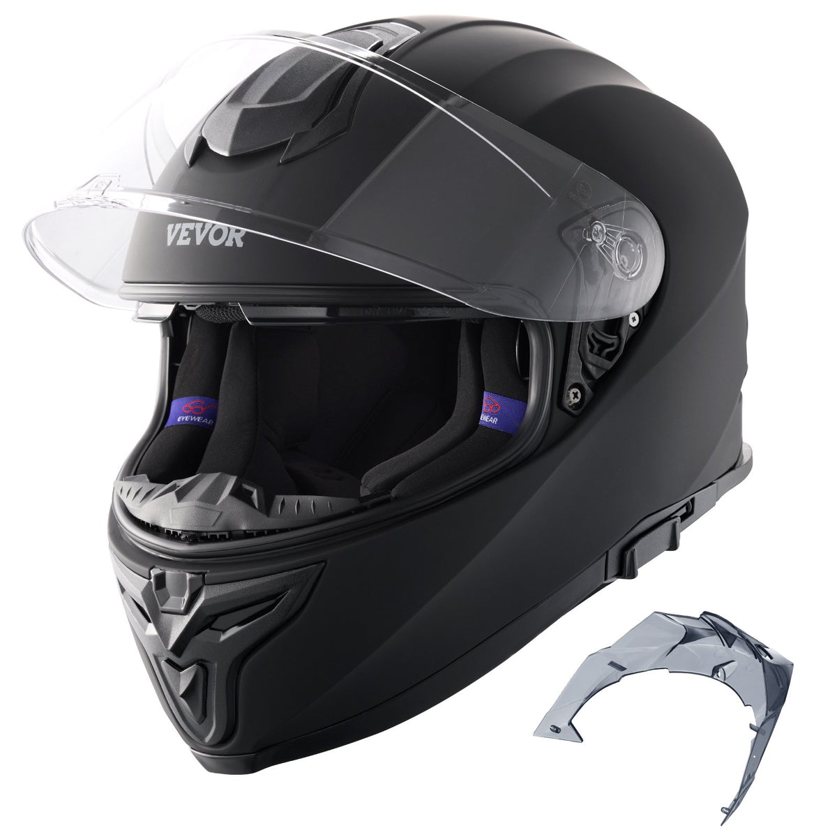 VEVOR pilnsejas motocikla ķivere ar Bluetooth pieslēgvietu – motocross modelis
