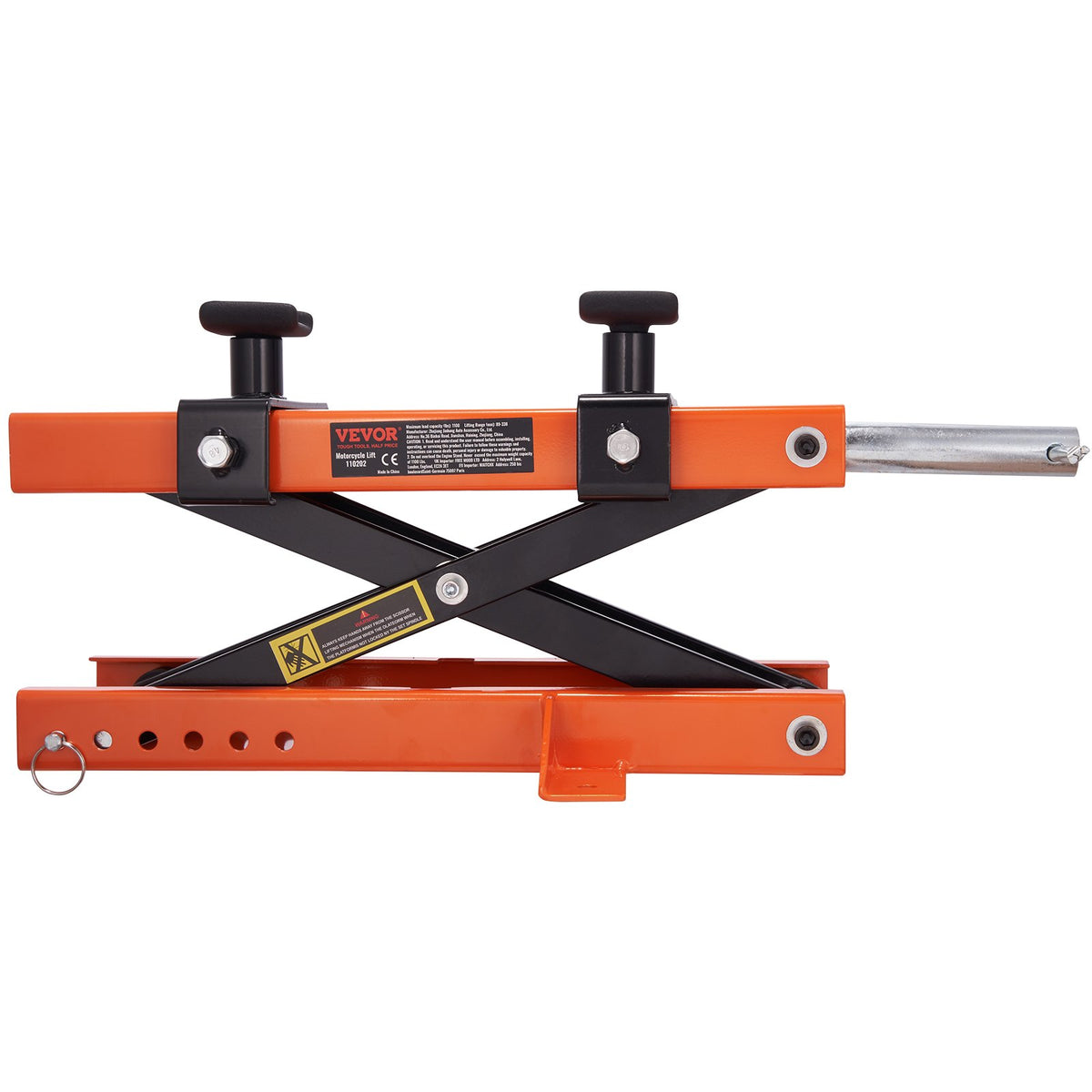 VEVOR Motorcycle Cross Jack with Platform, 500 kg Lifting Capacity, Suitable for ATV, Dirt Bikes and Other Small Vehicles