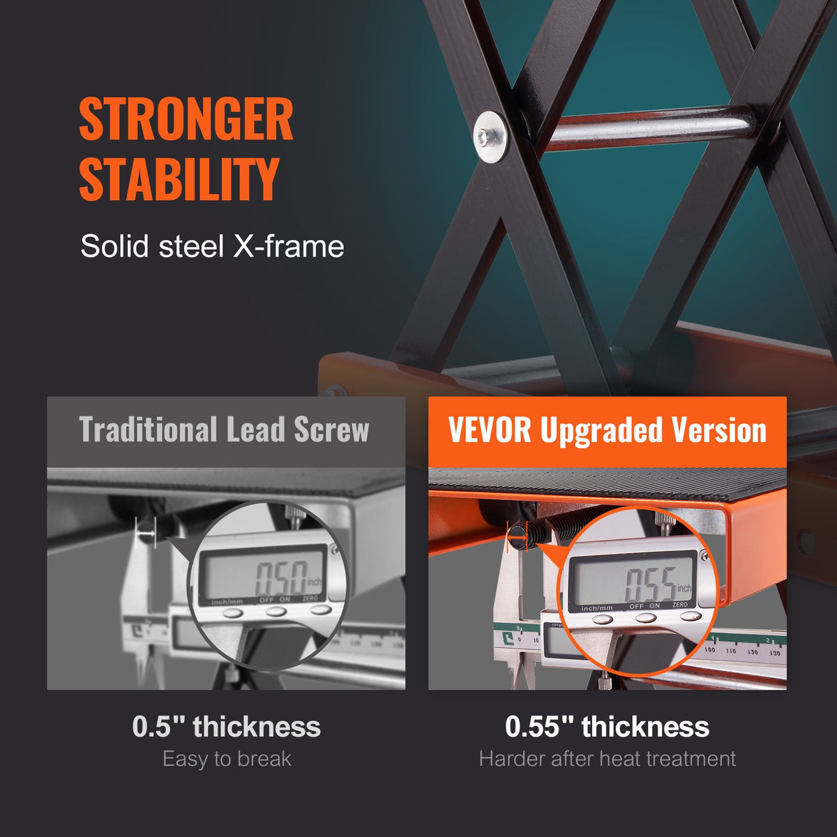 VEVOR Motorcycle Scissor Jack, 500 kg Capacity with Wide Platform for ATV and Motorcycles