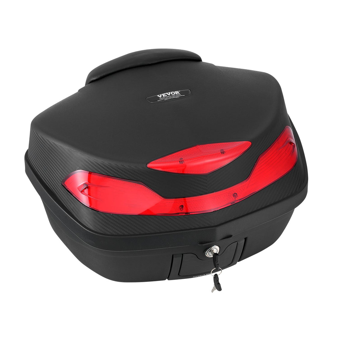 VEVOR 48 L Motorcycle Top Box with Reflective Panel