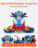 VEVOR motocikla dzinēja rotaļlieta, 25 detaļas, motocikla mehāniķa rotaļu komplekts ar noņemamām detaļām, gaismām un skaņām, imitēta braukšana un sacīkšu trase, bērnu mehāniķa darbnīca bērniem no 3 gadu vecuma, zila