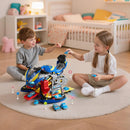 VEVOR motocikla dzinēja rotaļlieta, 25 detaļas, motocikla mehāniķa rotaļu komplekts ar noņemamām detaļām, gaismām un skaņām, imitēta braukšana un sacīkšu trase, bērnu mehāniķa darbnīca bērniem no 3 gadu vecuma, zila