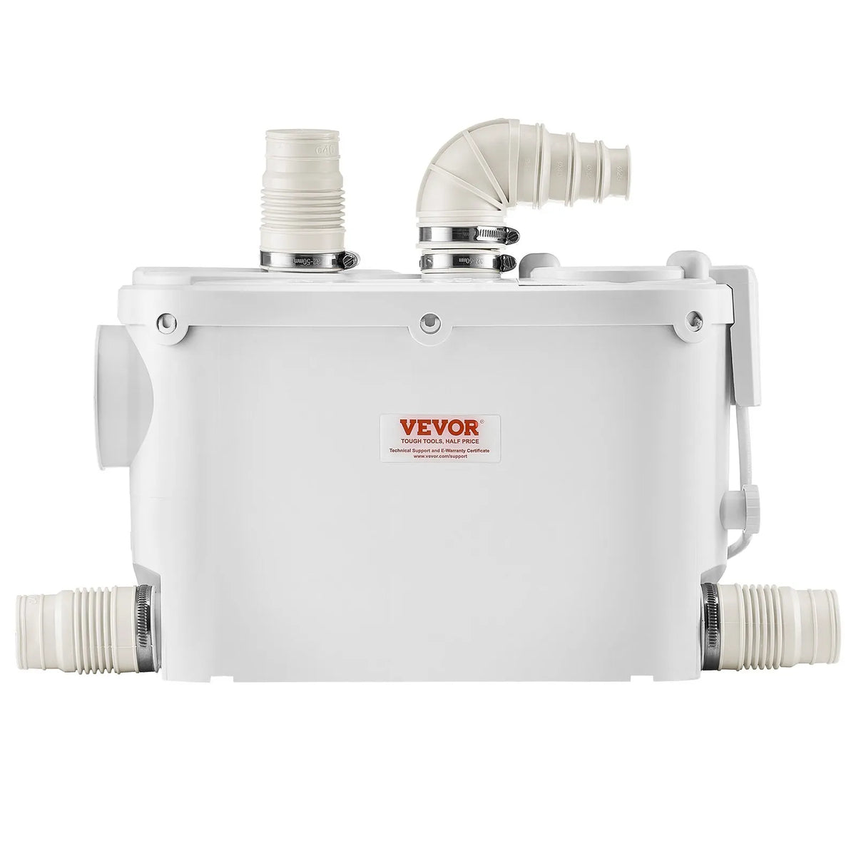 VEVOR sewage grinder pump 500 W, flow up to 6600 l/h, lifting height up to 8 m, with 3 water connections for toilet, kitchen, sink, shower and bath
