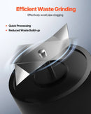 VEVOR kanalizācijas smalcinātājsūknis 500 W, plūsma līdz 6600 l/h, pacelšanas augstums līdz 8 m, ar 3 ūdens pieslēgumiem tualetei, virtuvei, izlietnei, dušai un vannai