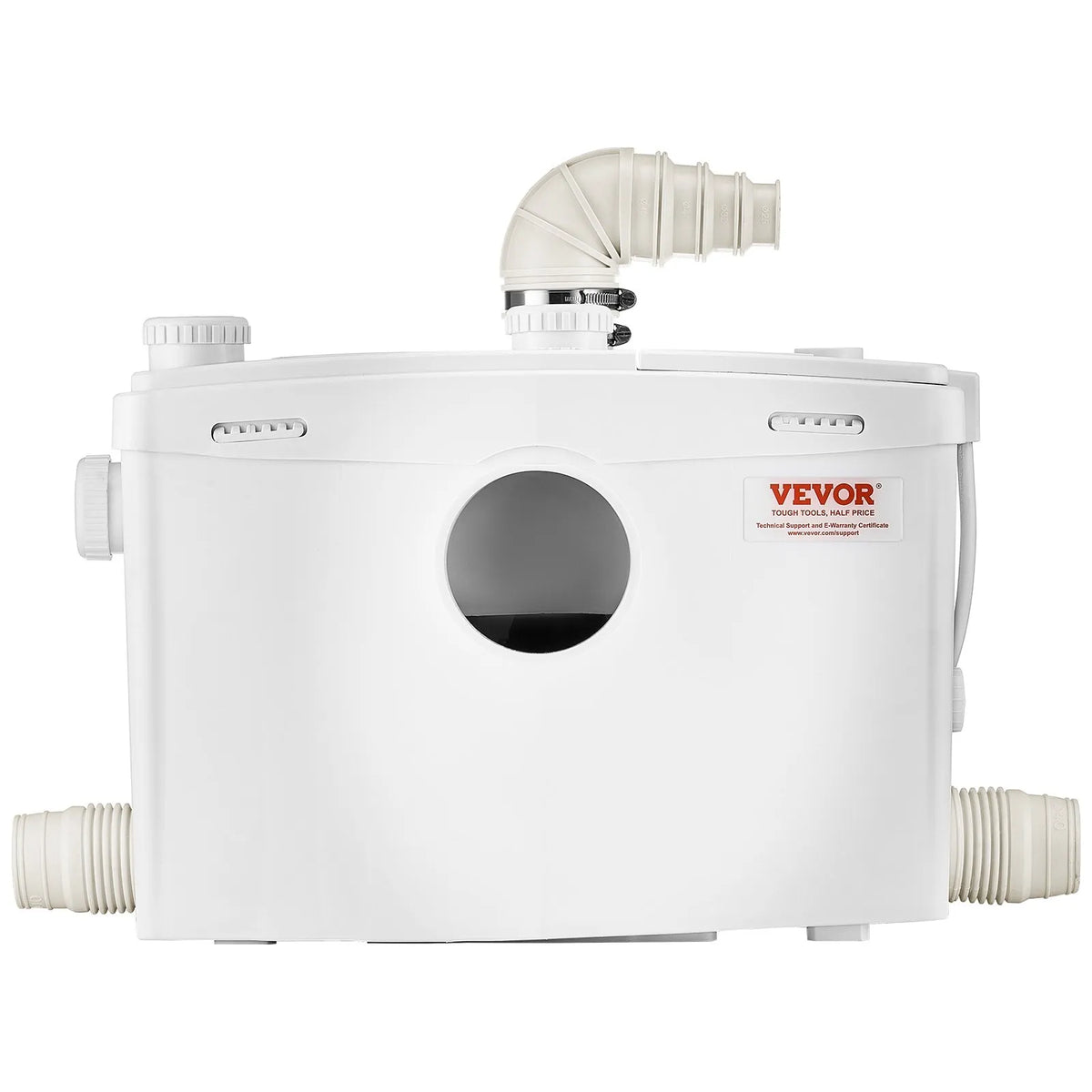 VEVOR sewage grinder pump 1200 W, flow up to 180 l/min, lifting height up to 10 m, with 4 water inlets, wastewater lifting unit for toilet, basement, shower, sink, laundry room and bath