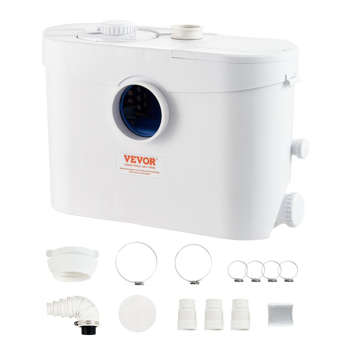 VEVOR Sewage Pump Drainage System, Power: 700 W, Flow Rate: 9600 l/h, Discharge Height: Up to 10 m, Antimicrobial Effectiveness: 99%