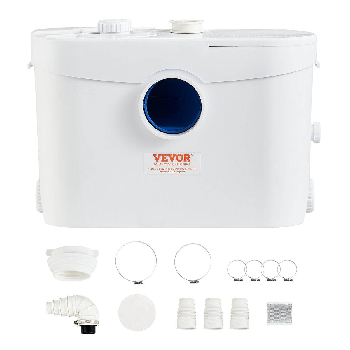 VEVOR Sewage Pump Drainage System, Power: 700 W, Flow Rate: 9600 l/h, Discharge Height: Up to 10 m, Antimicrobial Effectiveness: 99%