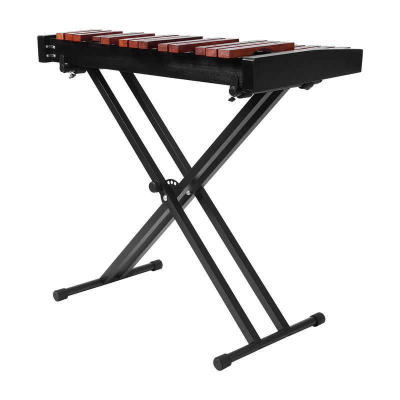 VEVOR glokenspīls ar 32 notīm, profesionāls koka ksilofona perkusiju instruments ar augstumā regulējamu statīvu, 4 vālītēm un pārnēsājamo somu; mācību komplekts bērniem un pieaugušajiem