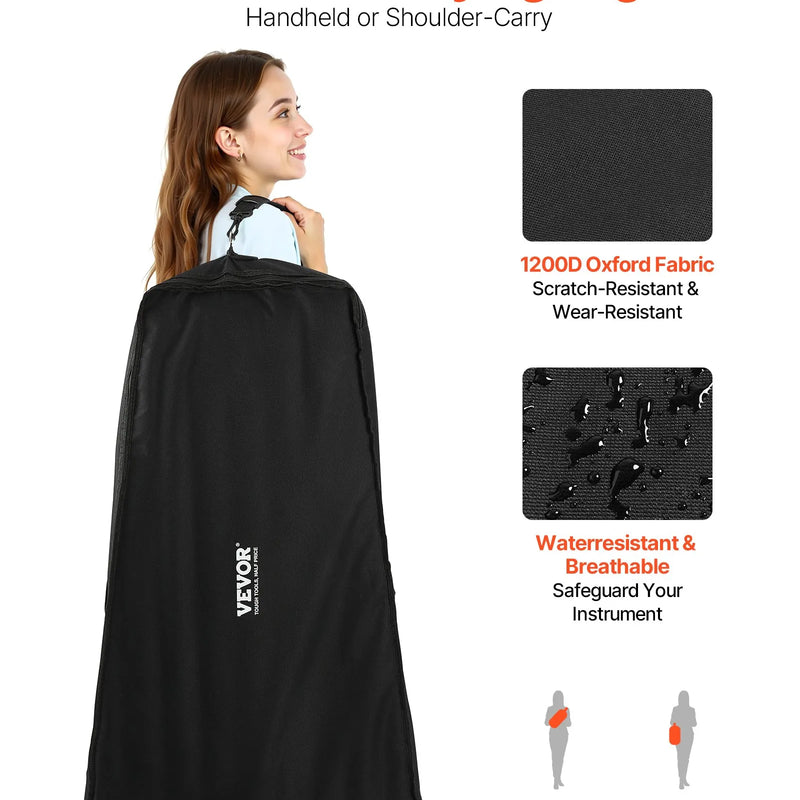 VEVOR glokenspīls ar 32 notīm, profesionāls koka ksilofona perkusiju instruments ar augstumā regulējamu statīvu, 4 vālītēm un pārnēsājamo somu; mācību komplekts bērniem un pieaugušajiem