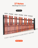 VEVOR metalofons ar 37 skaņām, koka profesionālais ksilofona tipa sitaminstruments ar augstuma regulējamu statīvu, 4 vālītēm un pārnēsājamo somu, iesācēju komplekts pieaugušajiem un bērniem