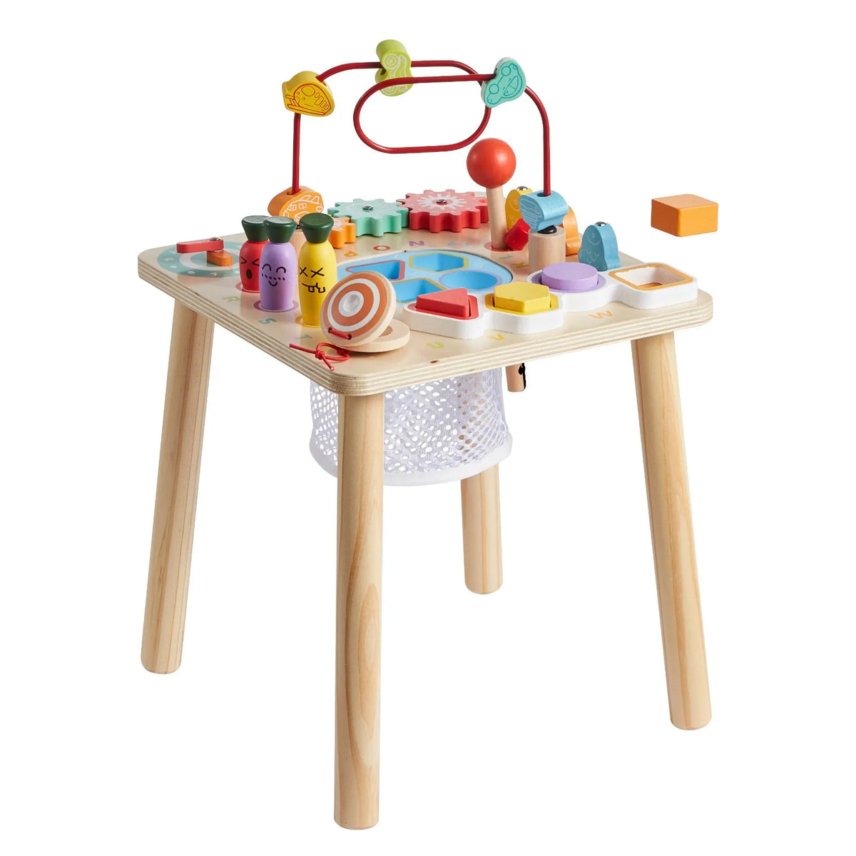 VEVOR Montessori Activity Table 8 in 1 for Children 1–3 Years, Wood