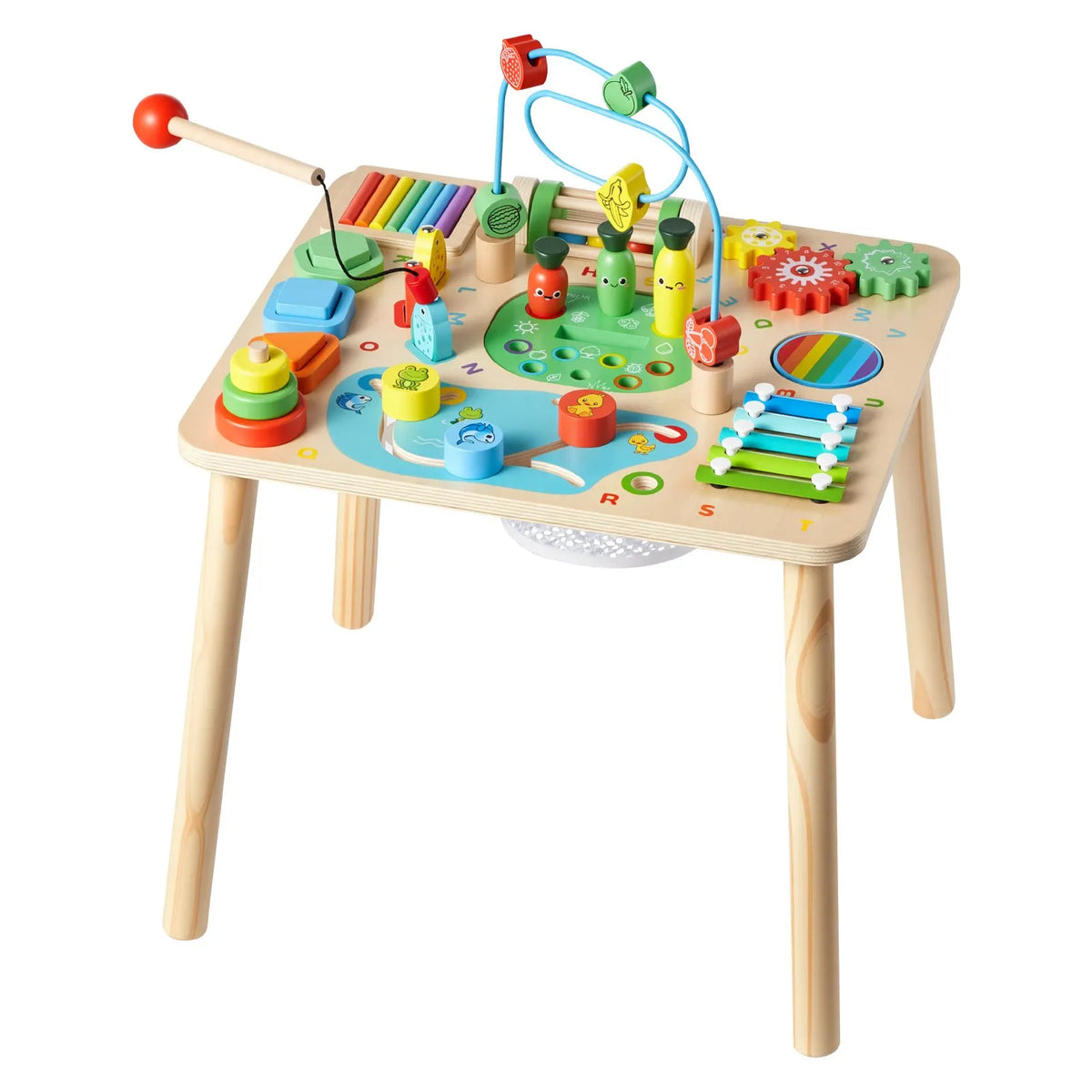 VEVOR Montessori Activity Table 13 in 1 for Children 1–3 Years, Wood