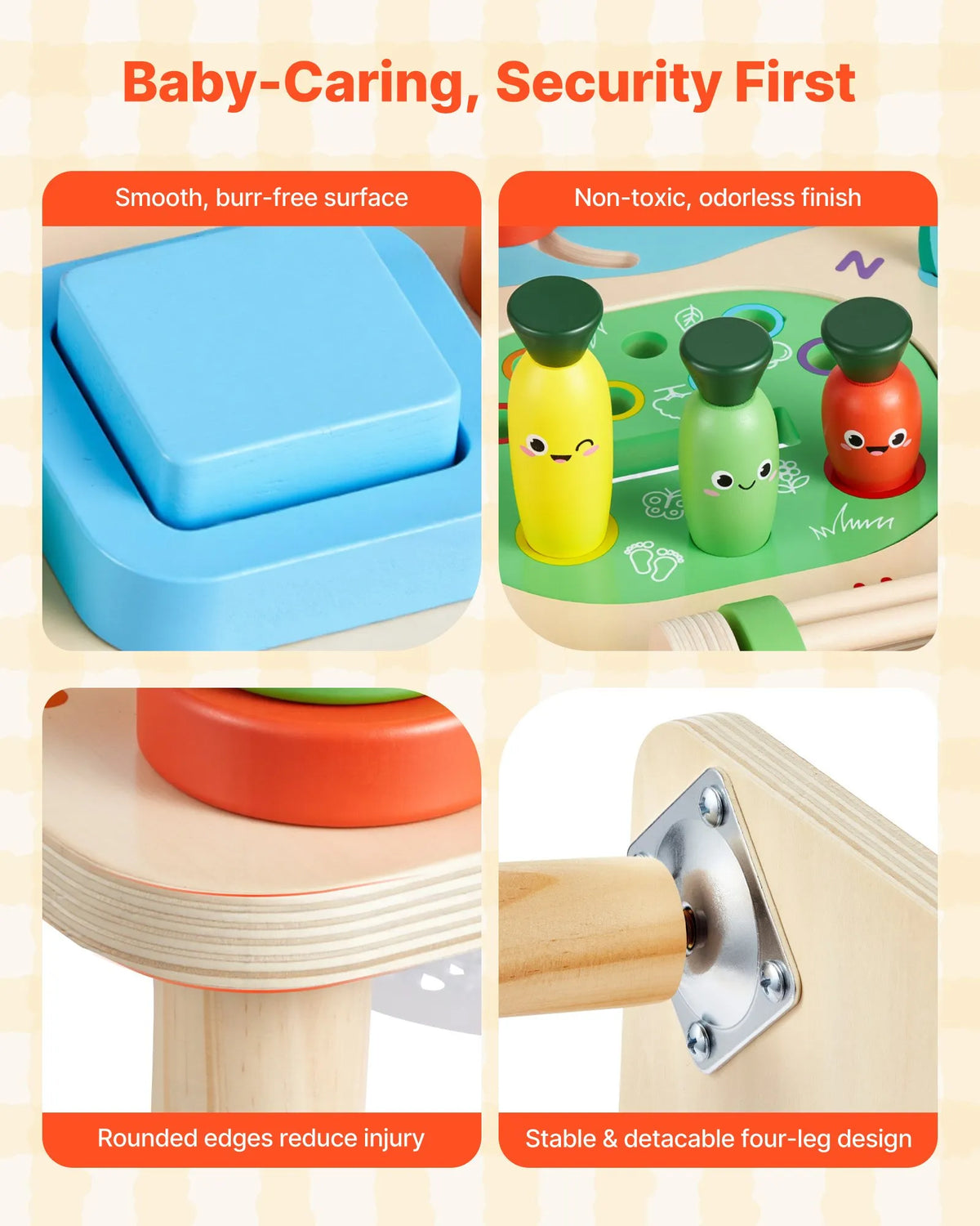 VEVOR Montessori Activity Table 13 in 1 for Children 1–3 Years, Wood