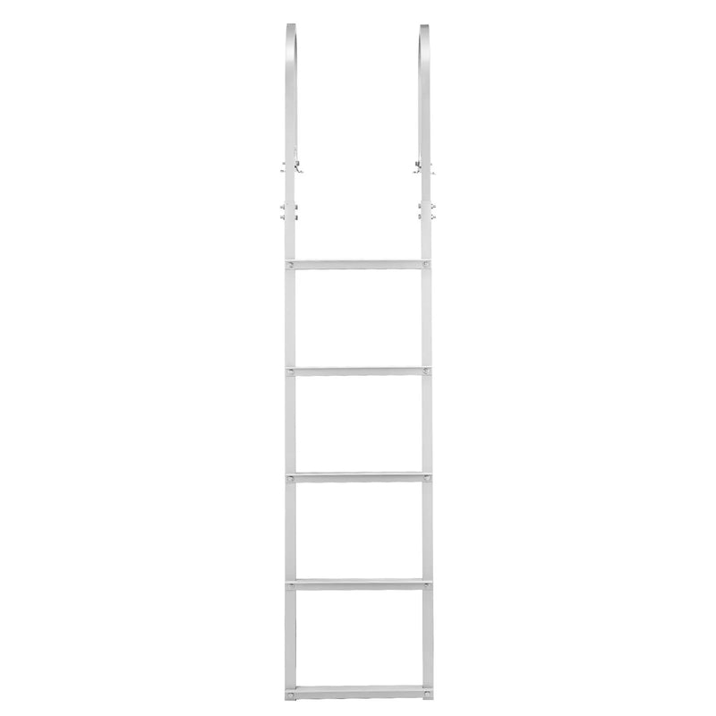 VEVOR noņemamas piestātnes kāpnes ar 5 pakāpieniem, kravnesība 226,8 kg, alumīnija pontona kāpnes ar 78,7 mm platiem neslīdošiem pakāpieniem, viegla uzstādīšana kuģiem, ezeriem un baseiniem - ZEMLETES.LV