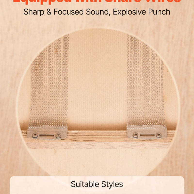 VEVOR bērza koka portatīvais kājons ar iekšējo striķu sistēmu un somu, viegls perkusiju instruments, 305 × 305 × 430 mm