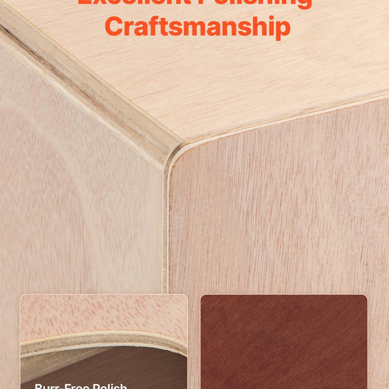 VEVOR bērza koka portatīvais kājons ar iekšējo striķu sistēmu un somu, viegls perkusiju instruments, 305 × 305 × 430 mm