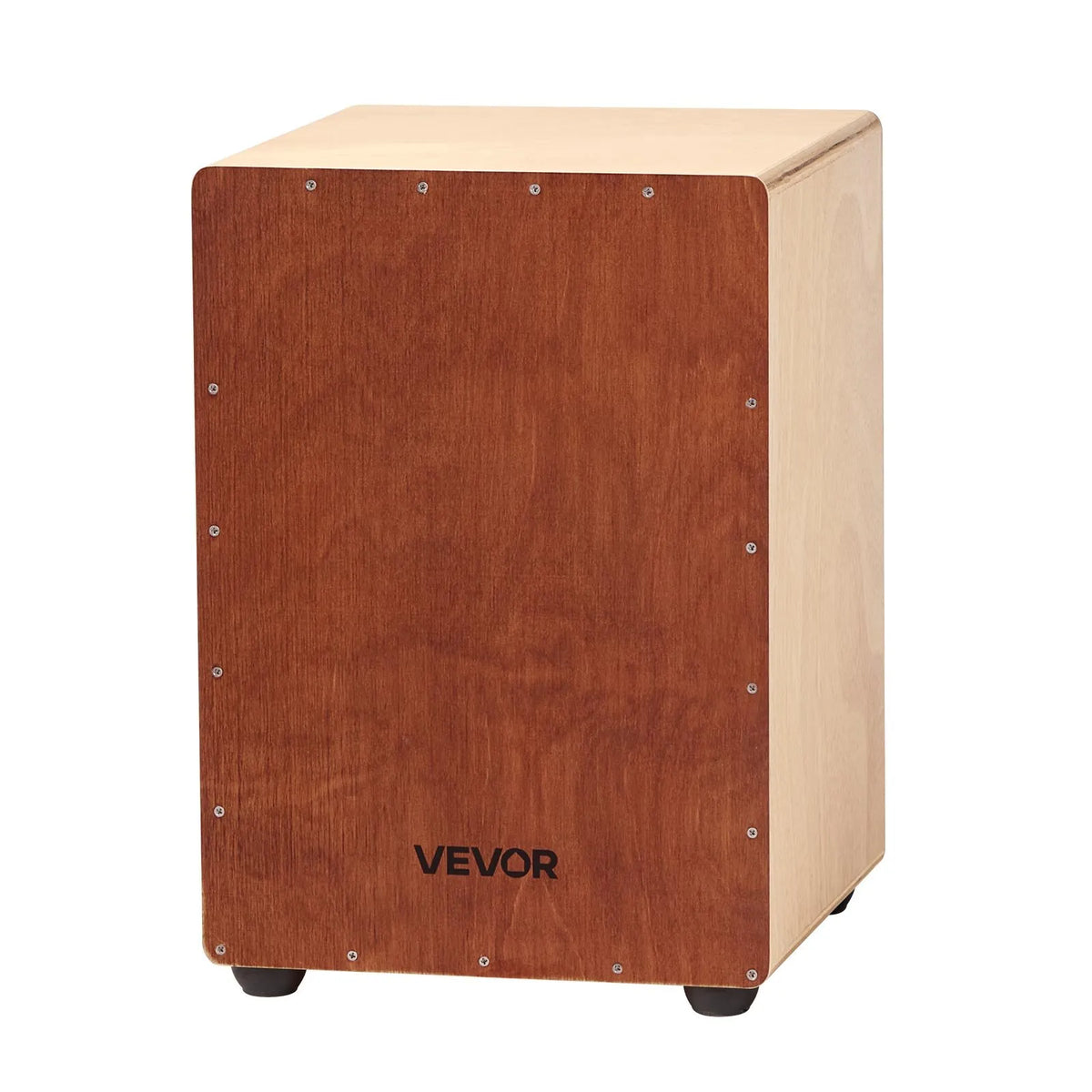 VEVOR Cajon 30.5 × 30.5 × 43 cm with Snare Strings and Silicone Feet, Birch, Lightweight