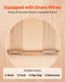 VEVOR perkusiju kājons ar iekšējo striķu sistēmu un silikona kājiņām, bērza koka modelis, 255 × 255 × 380 mm