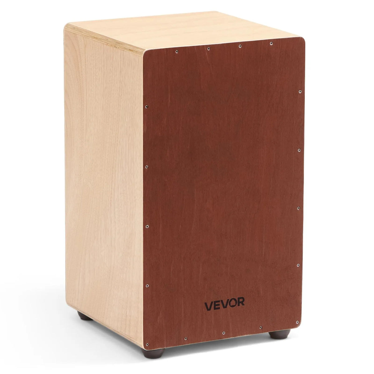 VEVOR Large Cajon 30.5 × 30.5 × 50.8 cm with Internal Strings and Silicone Feet, Birch
