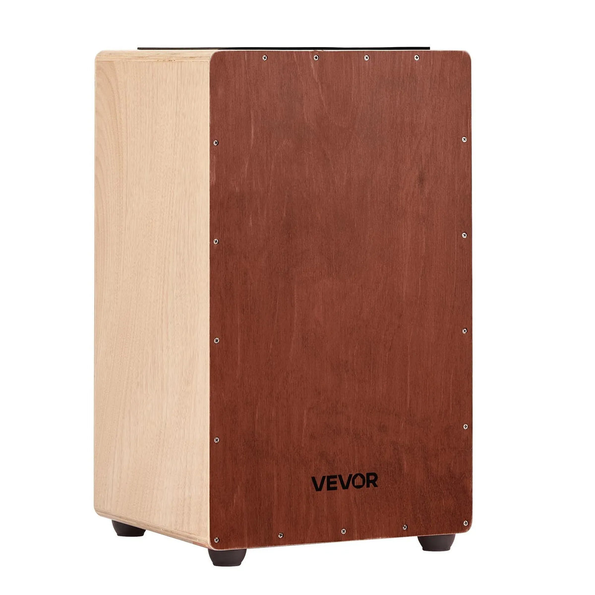 VEVOR Large Cajon 30.5 × 30.5 × 50.8 cm with Internal Strings and Silicone Feet, Birch