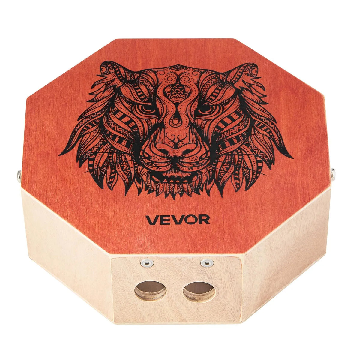 VEVOR Cajon 29.5 × 29.5 × 10 cm with Internal Strings and Adjustable Strap, Birch, Portable