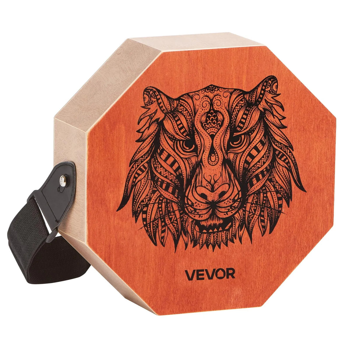 VEVOR Cajon 29.5 × 29.5 × 10 cm with Internal Strings and Adjustable Strap, Birch, Portable