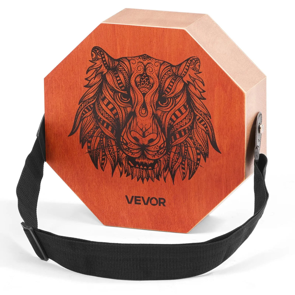 VEVOR Cajon 29.5 × 29.5 × 10 cm with Internal Strings and Adjustable Strap, Birch, Portable