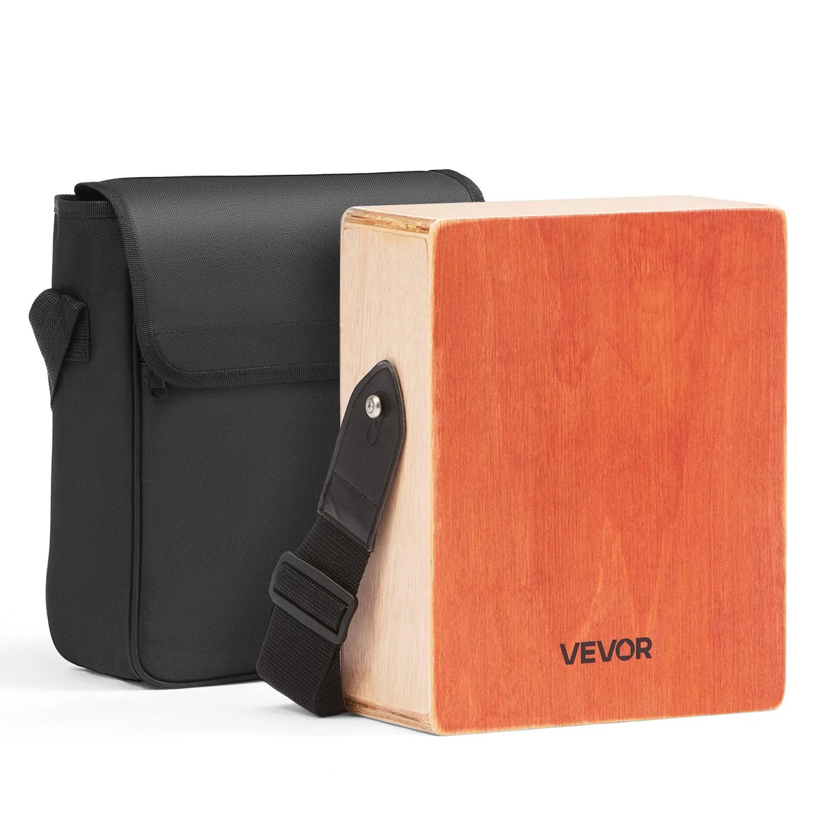 VEVOR Cajon 23 × 10 × 28 cm with Internal Strings, Bag and Adjustable Strap, Birch