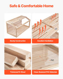 VEVOR koka mazu grauzēju būris, 102 × 51 × 51 cm, piemērots žurkām, grauzējiem un maziem dzīvniekiem