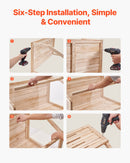 VEVOR koka mazu grauzēju būris, 102 × 51 × 51 cm, piemērots žurkām, grauzējiem un maziem dzīvniekiem