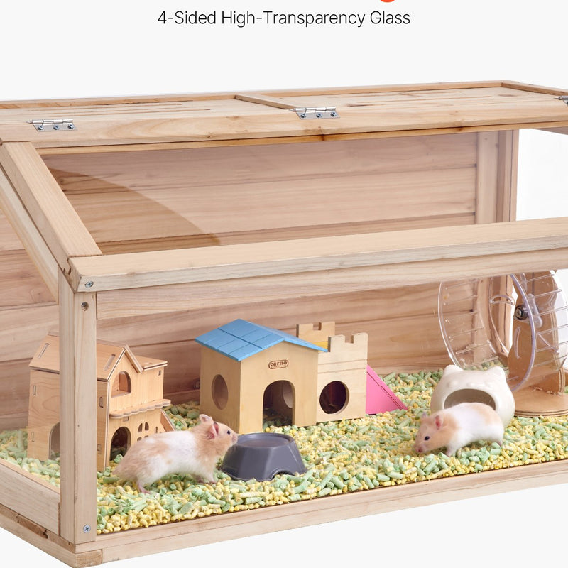 VEVOR koka mazu grauzēju būris, 102 × 51 × 51 cm, piemērots žurkām, grauzējiem un maziem dzīvniekiem