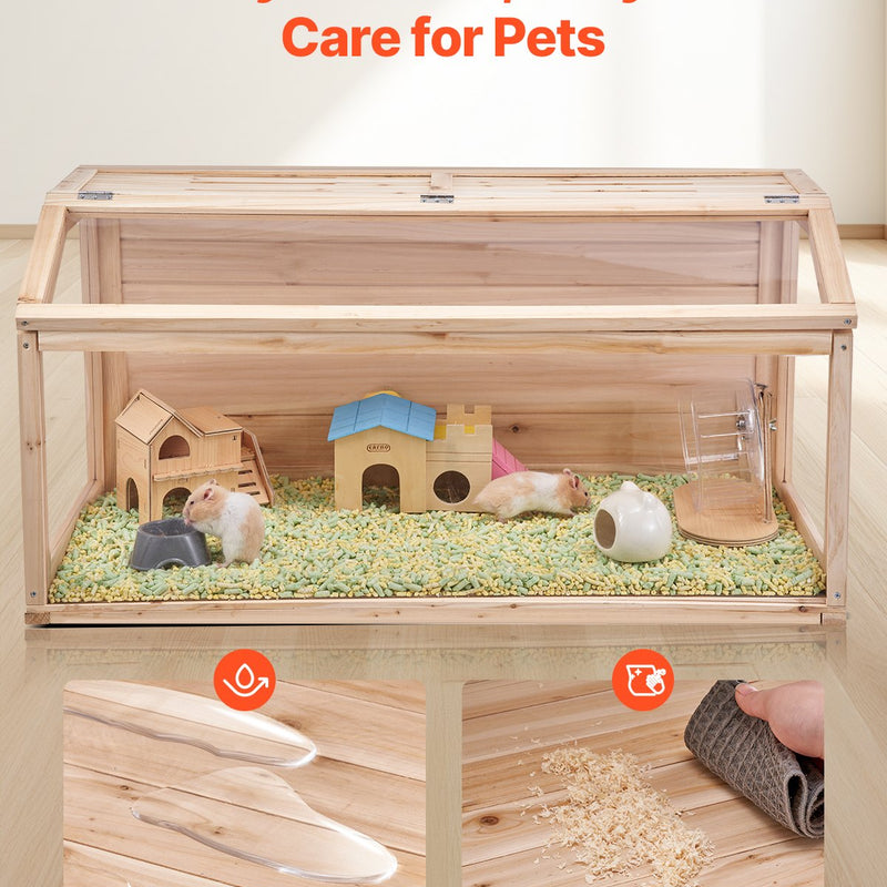 VEVOR koka mazu grauzēju būris, 102 × 51 × 51 cm, piemērots žurkām, grauzējiem un maziem dzīvniekiem