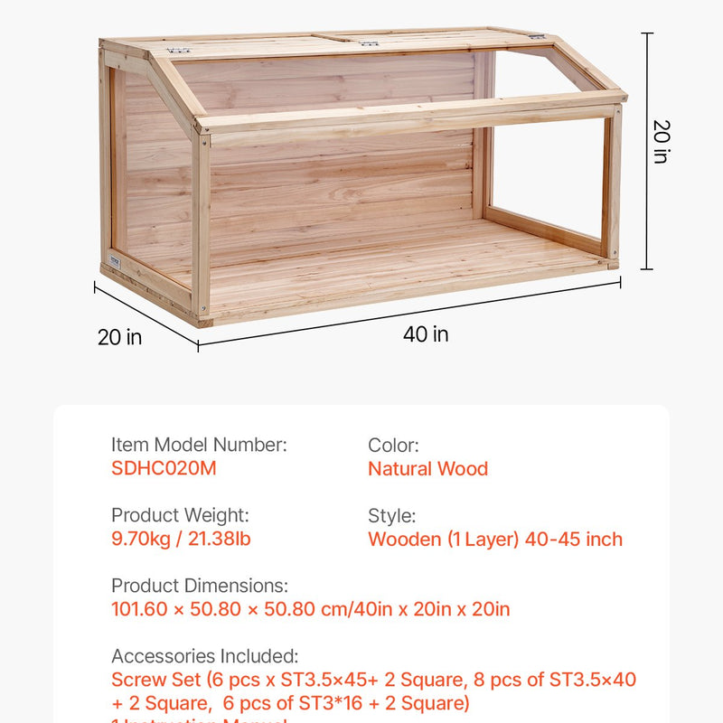 VEVOR koka mazu grauzēju būris, 102 × 51 × 51 cm, piemērots žurkām, grauzējiem un maziem dzīvniekiem