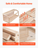 VEVOR koka mazu grauzēju būris 121,9 × 50,8 × 50,8 cm, caurspīdīgi akrila paneļi, piemērots grauzējiem un maziem dzīvniekiem